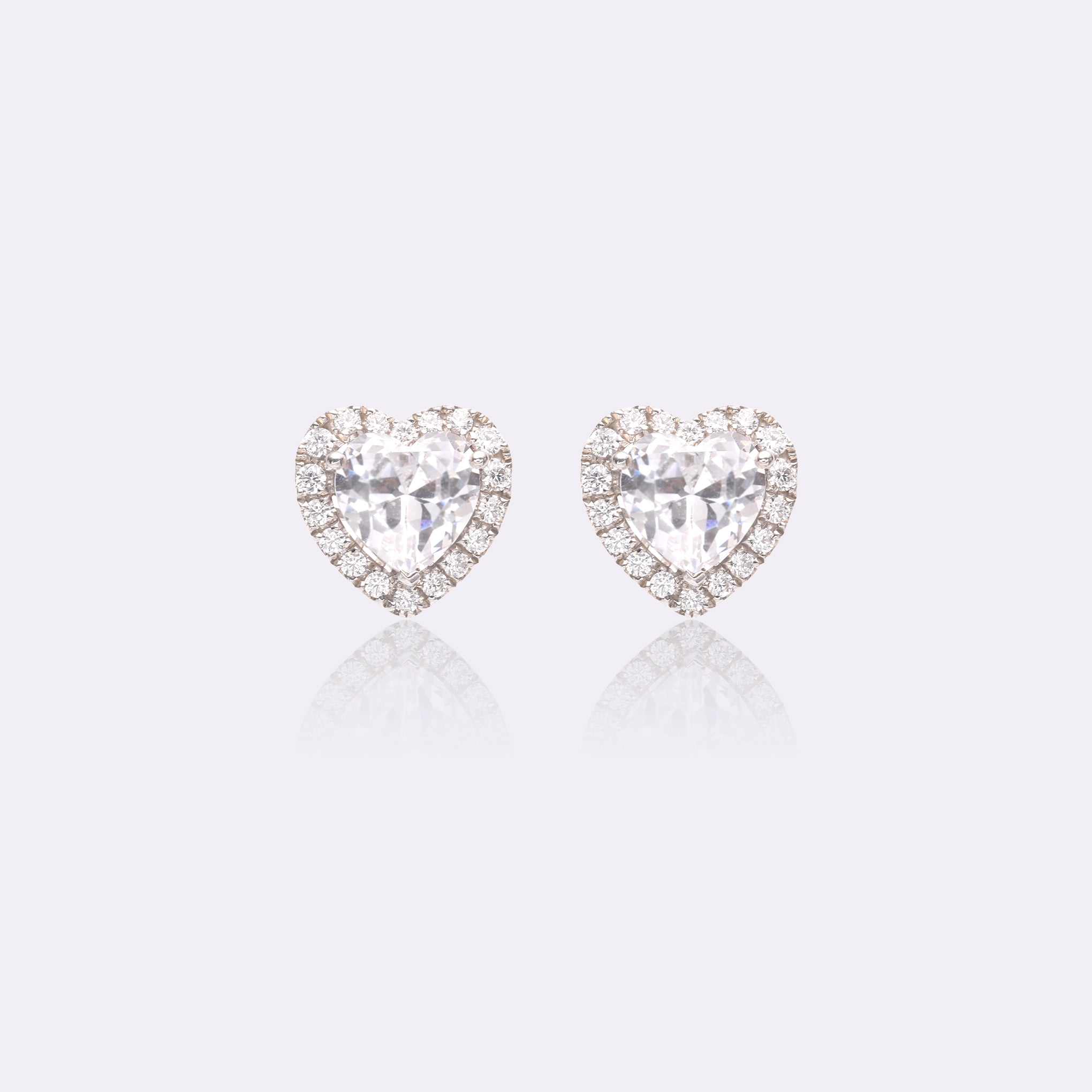 Heart's Delight Halo Studs with Lab-Grown Diamonds