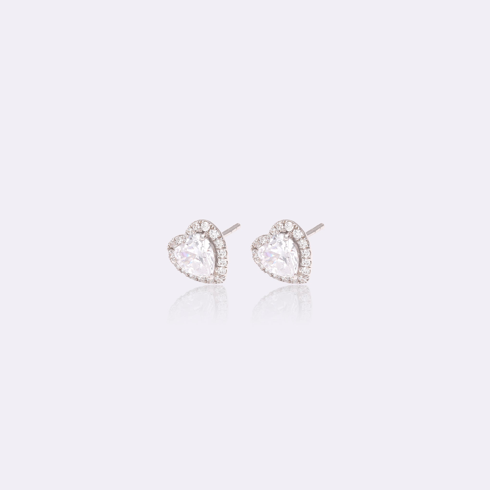 Heart's Delight Halo Studs with Lab-Grown Diamonds